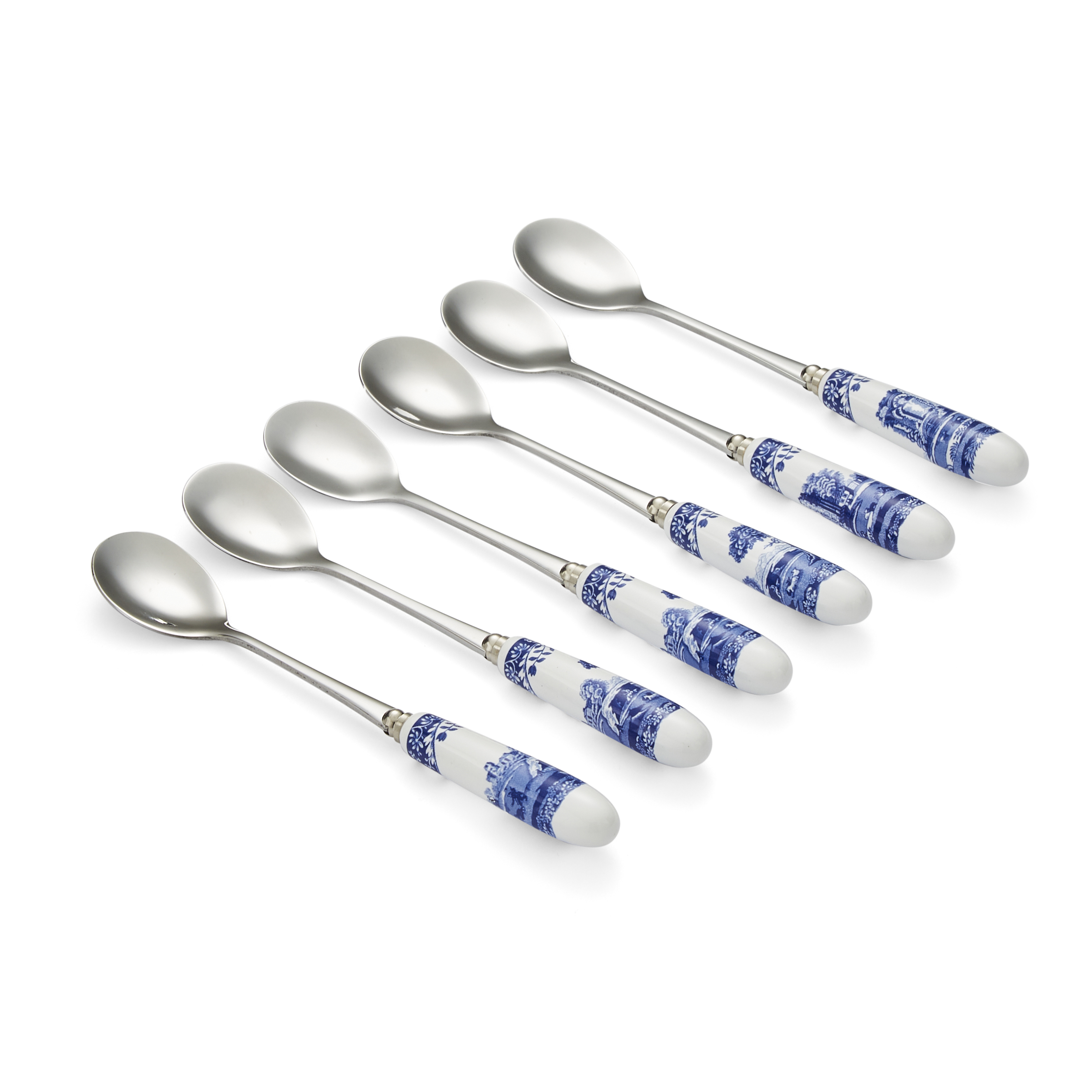 Blue Italian Teaspoons Set of 6 image number null